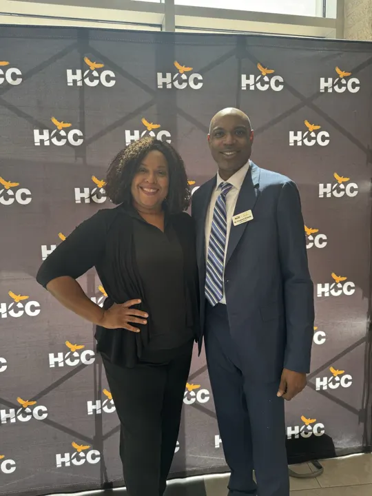 At a Houston Community College event