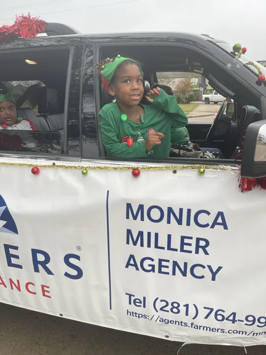 Monica Miller Agency in the holiday parade