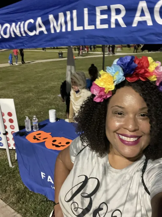 Monica at our fall festival booth